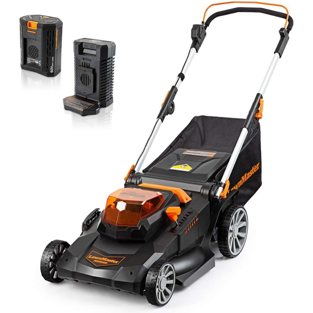 LawnMaster - Tondeuse à gazon sans balais 60 V, 21 po
