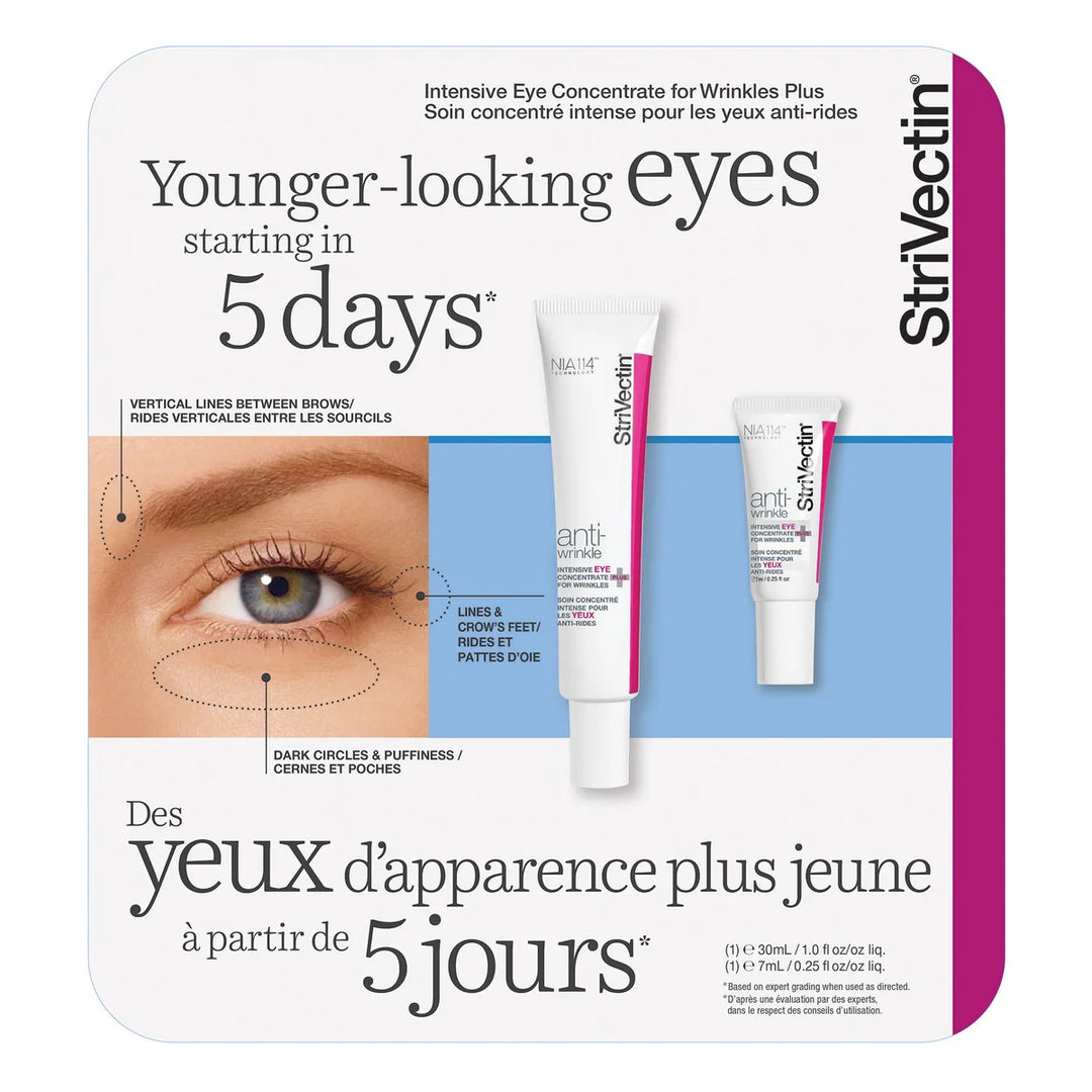 StriVectin - Soin concentré anti-rides intense pour les yeux PLUS, 38.35 g + 7.09 g