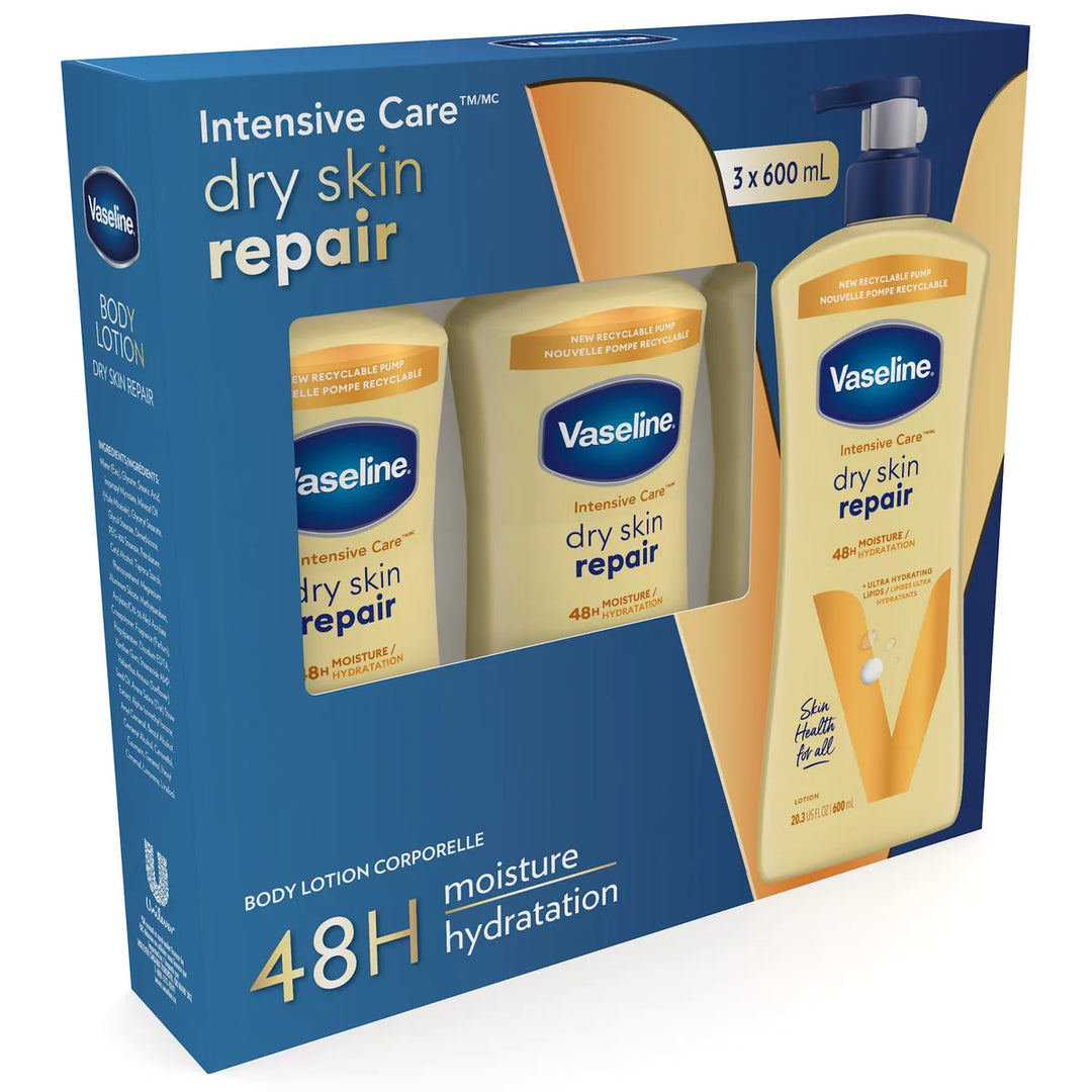 Vaseline Dry Skin Repair Lotion - 3-Pack