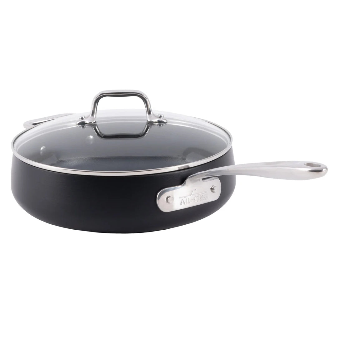All-Clad - Sauteuse antiadhésive anodisée dure HA1 avec couvercle, 3,7 L (4 pintes)