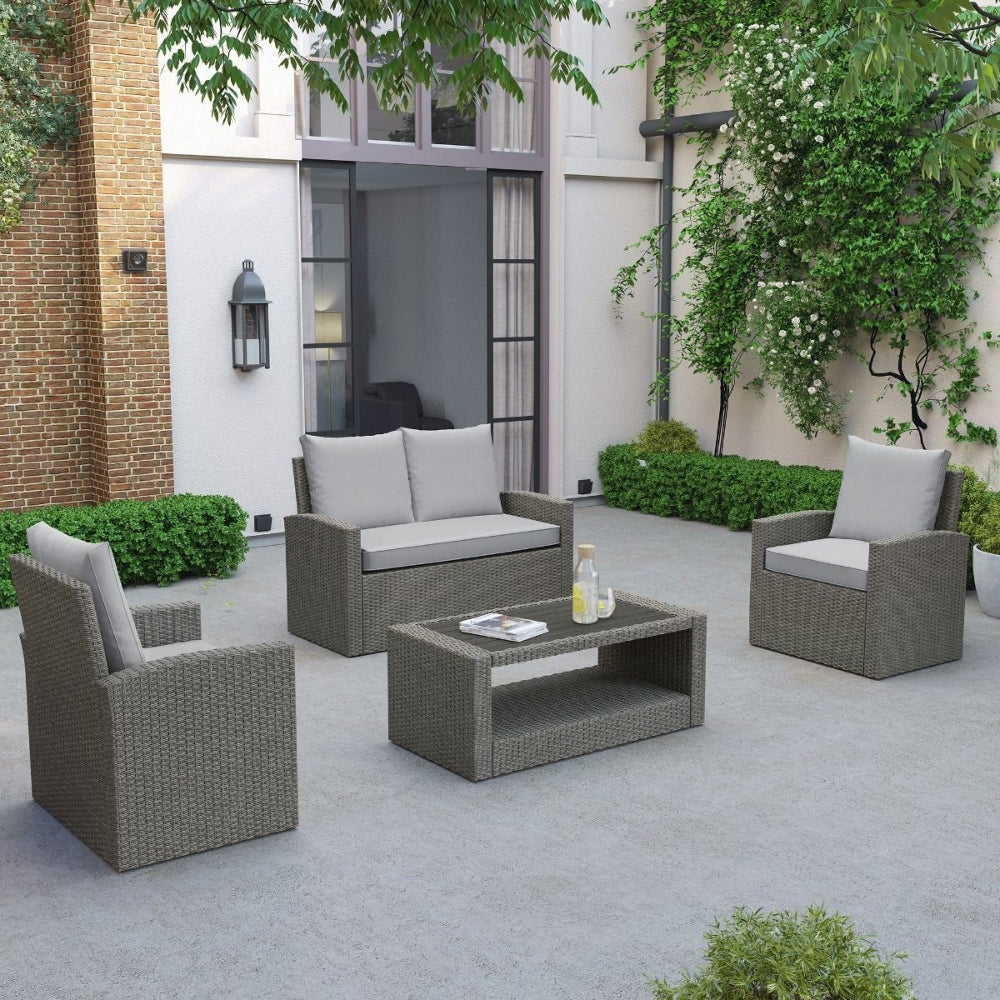 OVE Decors Lancaster Combo 4-Piece Patio Conversation Set