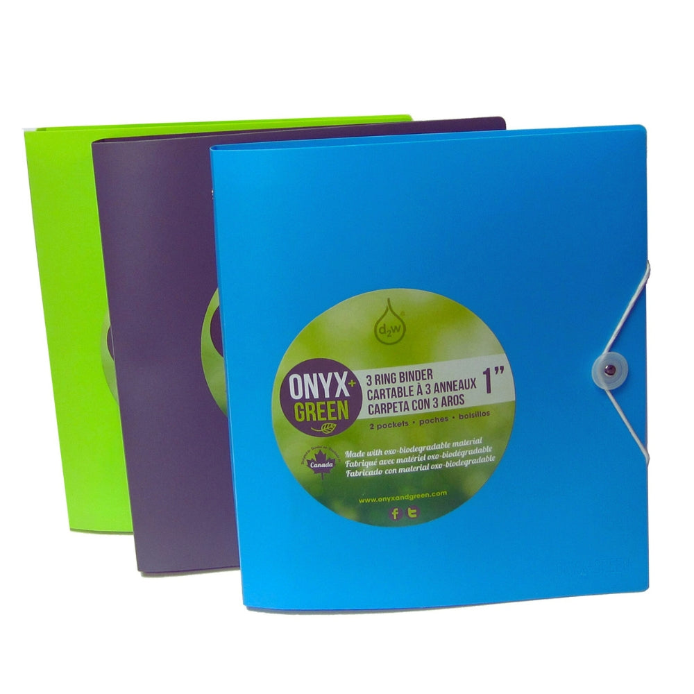 Onyx & Green 3-Ring Binder