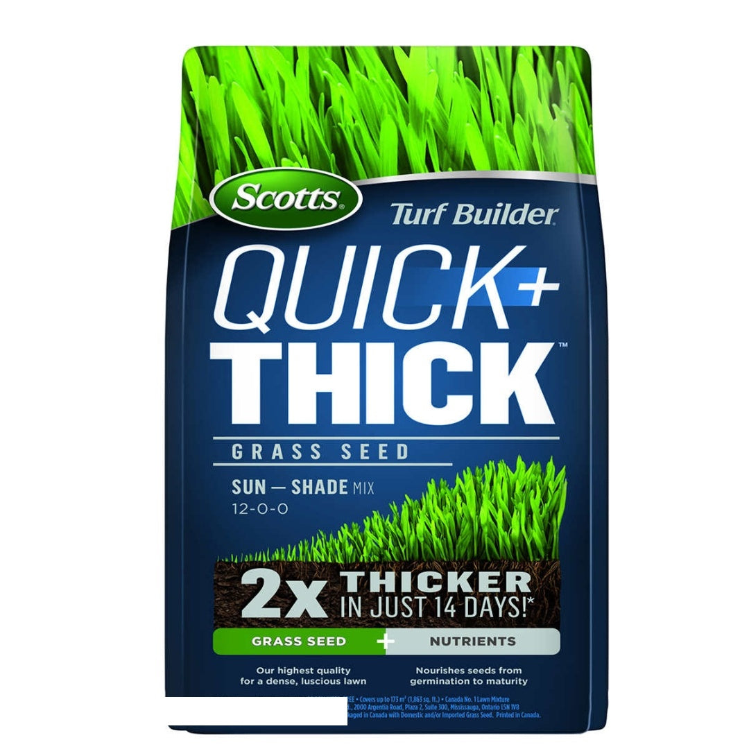Scotts - Quick + Thick Turf Builder Grass Seed - Sun-Shade Mix - 1.2kg