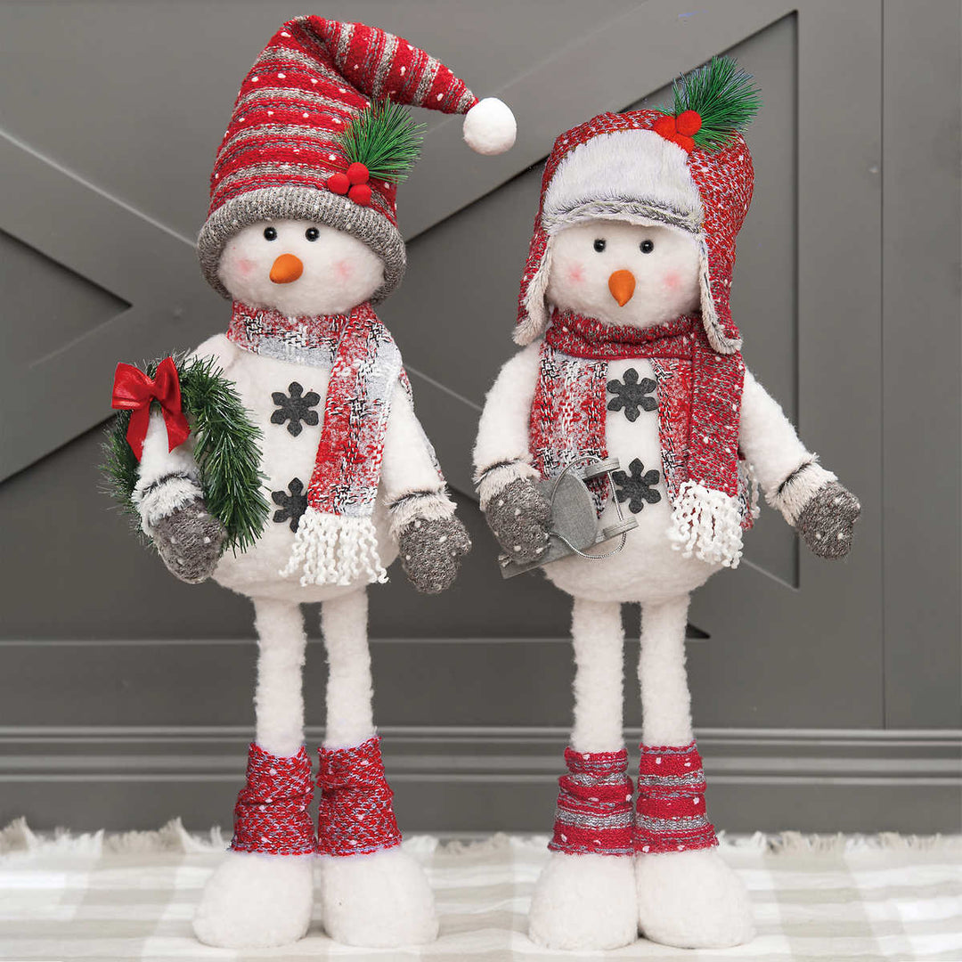 Ensemble de 2 pièces de bonhommes de neige moelleux