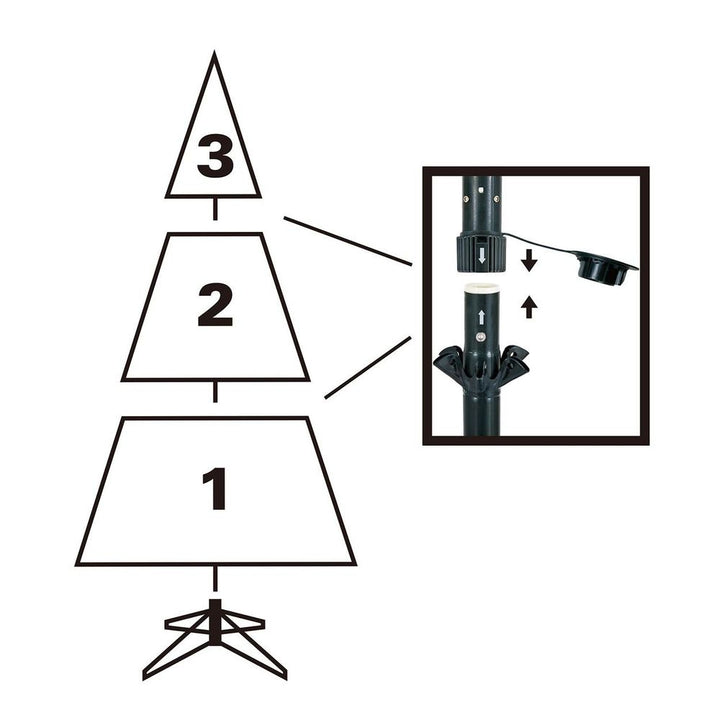 Aspen EZ Connect Slim Pre-Lit Artificial Christmas Tree with 450 SureBright LED Lights - 6.5' (6.5 ft)