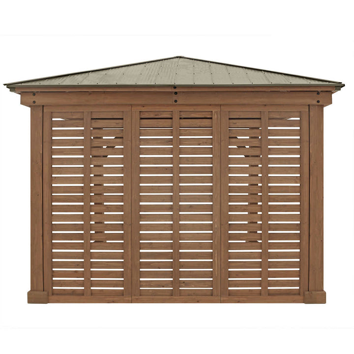 Yardistry 12' Cedar Privacy Wall for Gazebo