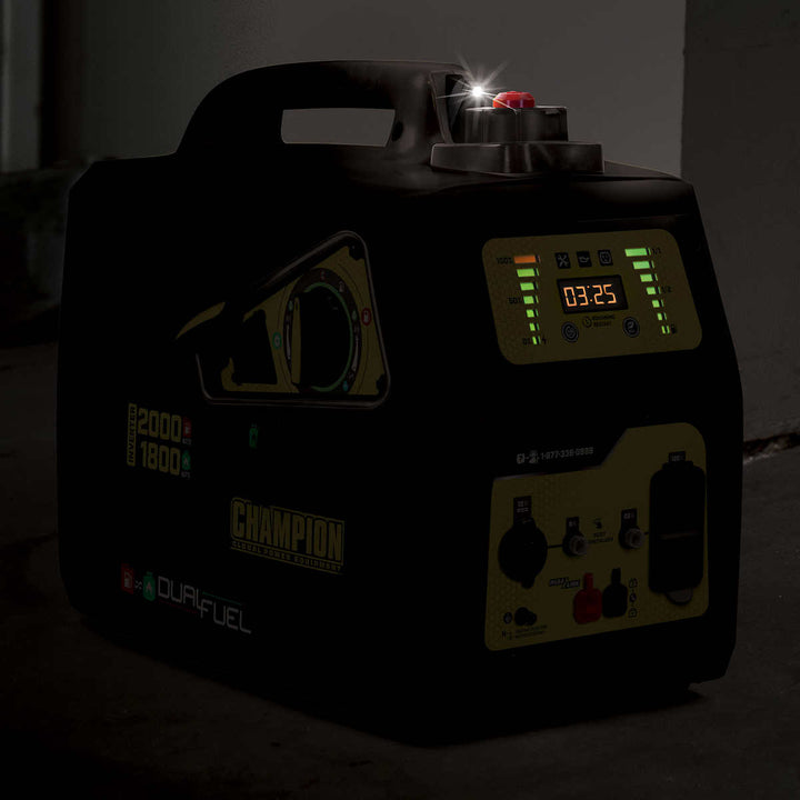 Champion 2000W Dual Fuel Portable Inverter Generator