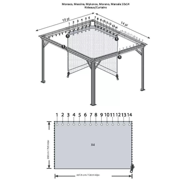 Sojag Gazebo Curtains