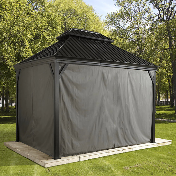 Sojag Black Curtains for Monaco/Messina/Mykonos Gazebo