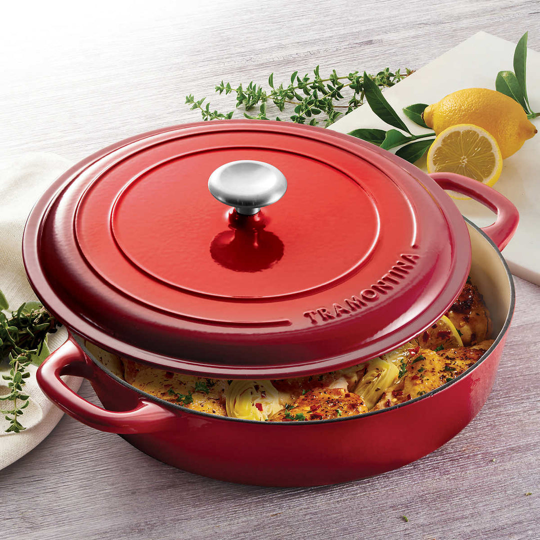 Tramontina - Enameled Cast Iron Braiser, 3.8 L (4 quarts)