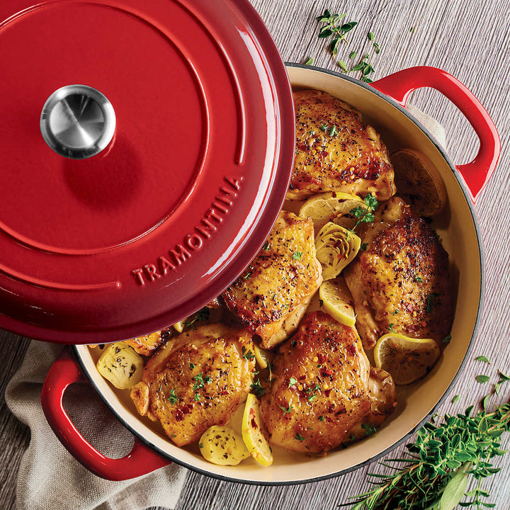 Tramontina - Enameled Cast Iron Braiser, 3.8 L (4 quarts)
