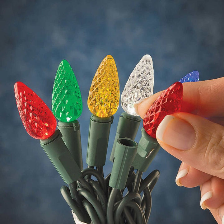 Sylvania - Lumières de Noël 100 C6 DEL – Multicolore, paquet de 2