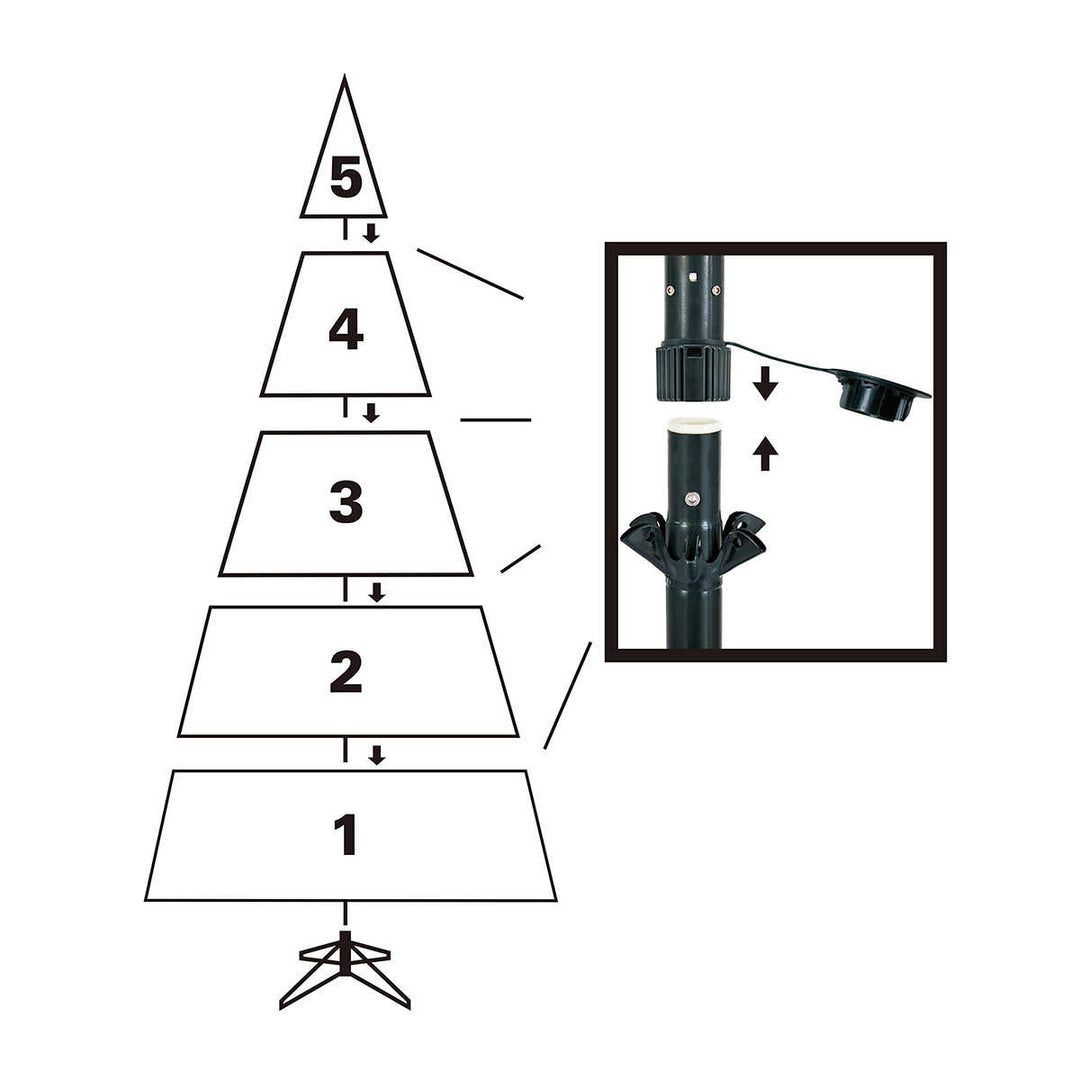 Aspen EZ Connect Pre-Lit Artificial Christmas Tree - 2.7 m (9 ft)