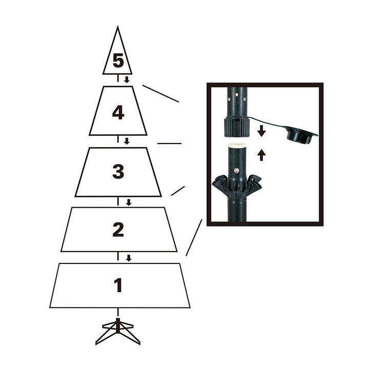 Aspen EZ Connect Pre-Lit Artificial Christmas Tree - 2.7 m (9 ft)