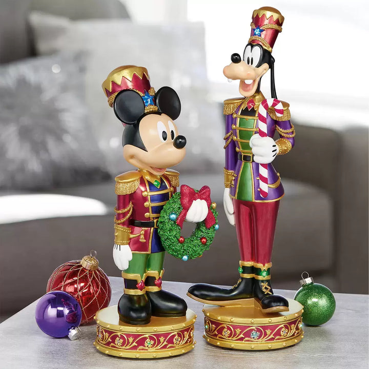 Disney Christmas Mickey and Dingo Nutcracker with LED Lights and Sounds