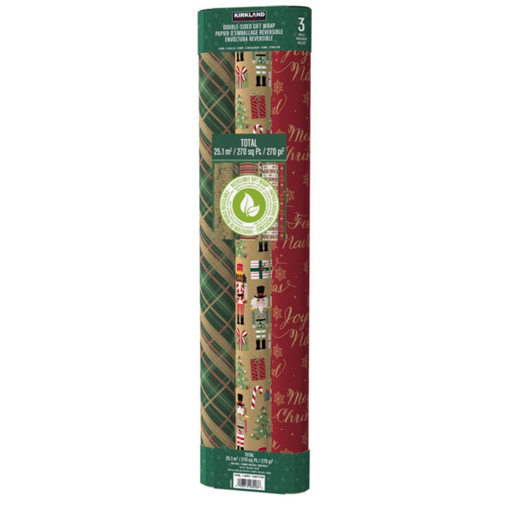 Kirkland Signature Double-Sided Gift Wrap - 3-Pack