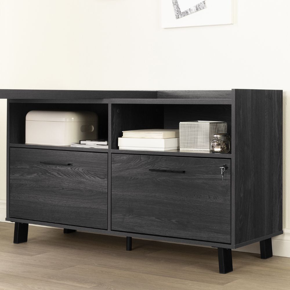 South Shore L-Shaped Desk with Power Bar