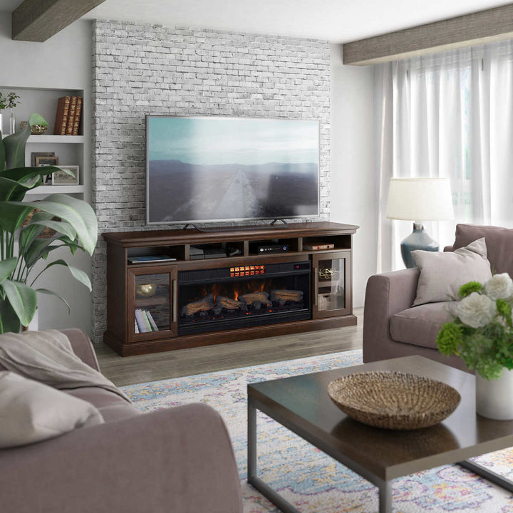Tresanti Maxwell 74" Modern Fireplace Entertainment Center