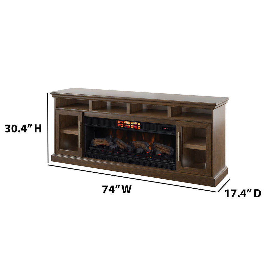 Tresanti Maxwell 74" Modern Fireplace Entertainment Center