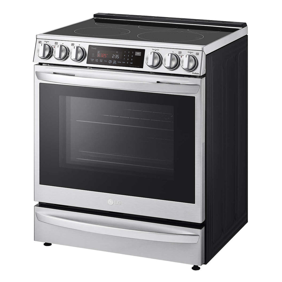 LG - 6.3 Cu. Ft. Range, Stainless Steel, Smart Wi-Fi - AirFry 