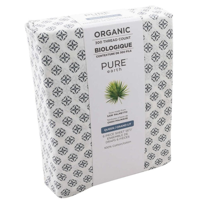 Pure Earth Organic Cotton 6-Piece Sheet Set