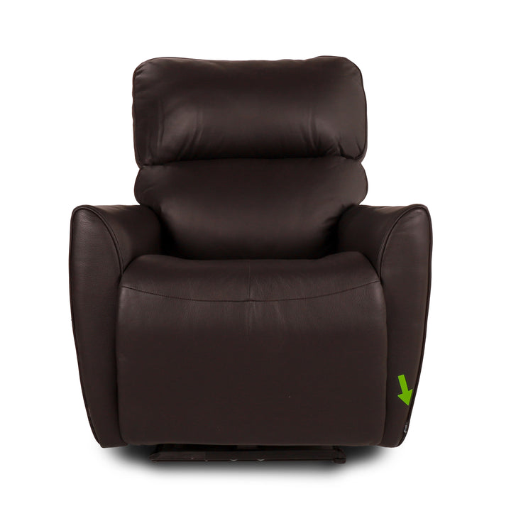 Markland Modern Wall Hugger Top-Grain Leather Power Recliner