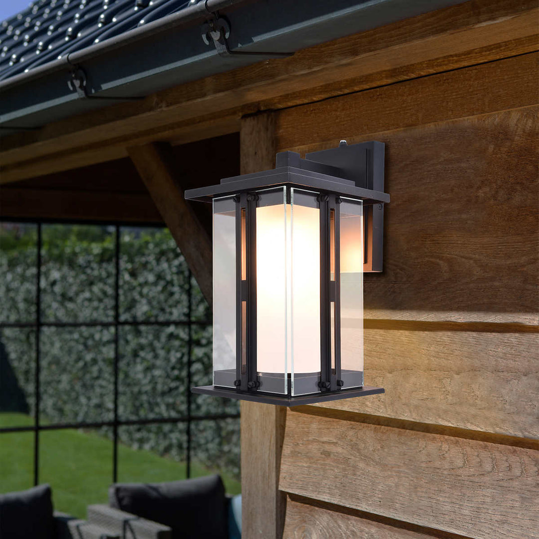 Lutec - Lanterne murale d'extérieur à DEL de style artisan