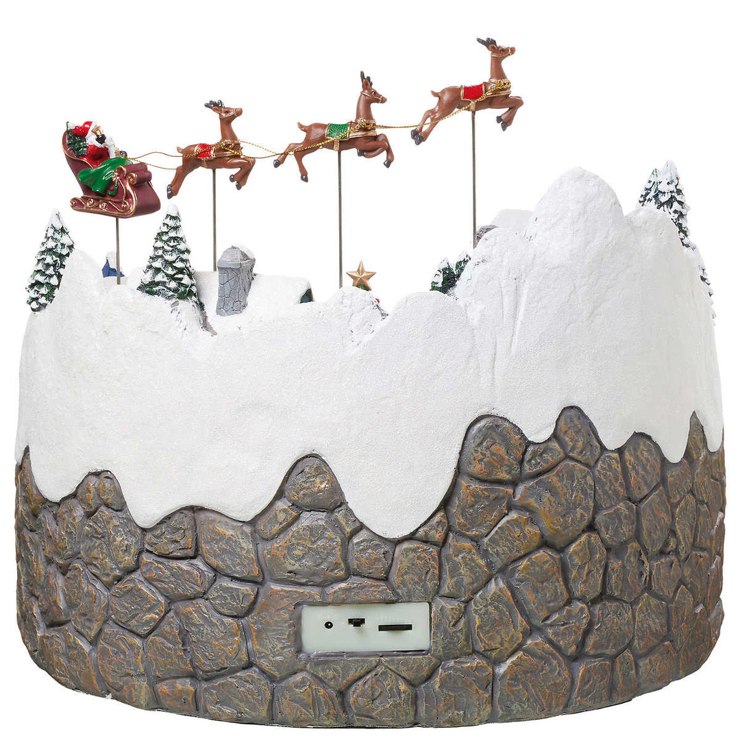Snowy Holiday Village with Lights and Sounds