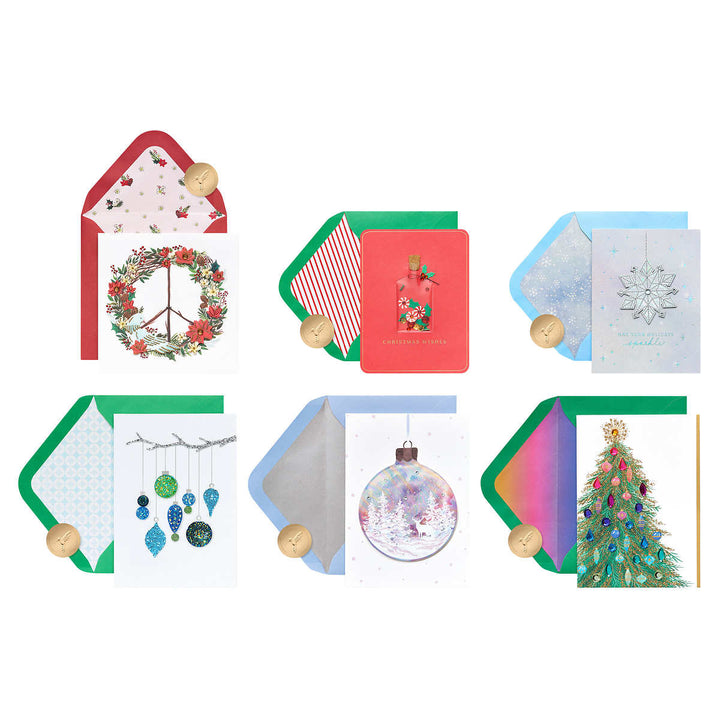 Papyrus Hand-Crafted Greeting Cards with Keepsake Box - Holiday Card Collection - 24-Pack