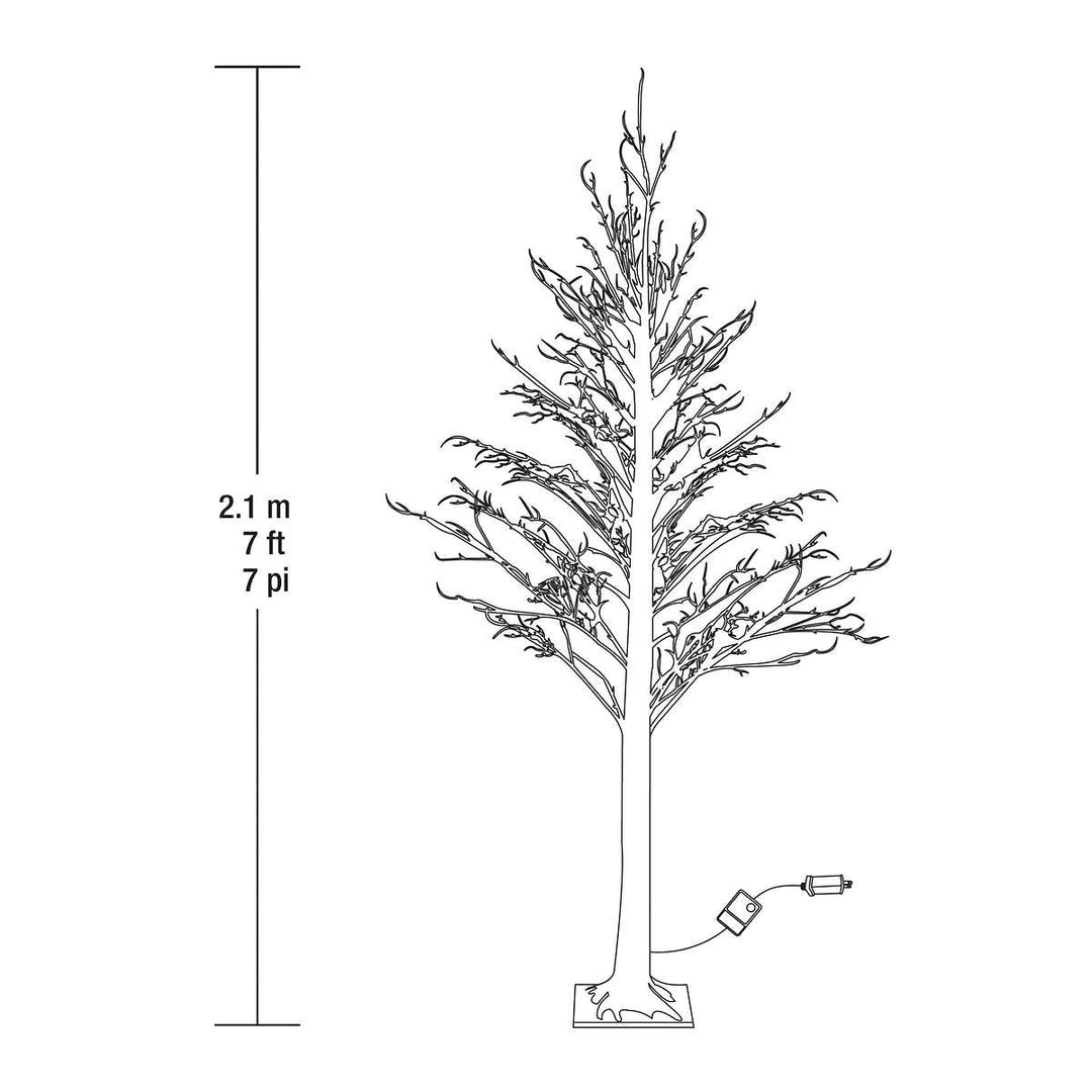 Iced Tree with LED Lights - 2.1 m (7 ft)