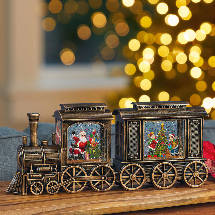 Holiday Express 2-Piece Train Set with Glitter