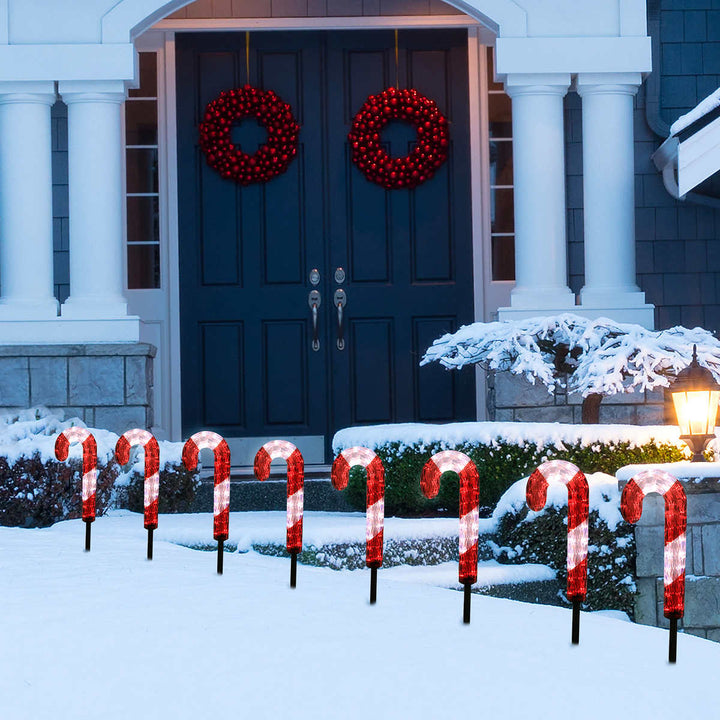 8-Piece Candy Cane Lights