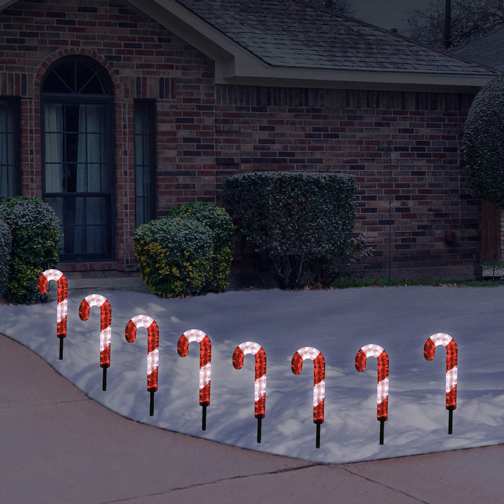 8-Piece Candy Cane Lights