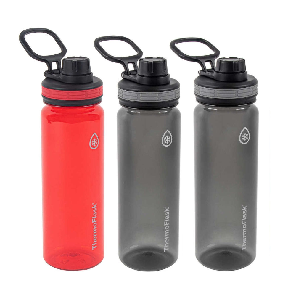 Thermoflask - 709ml (24oz) Tritan Water Bottles, 3 Pack