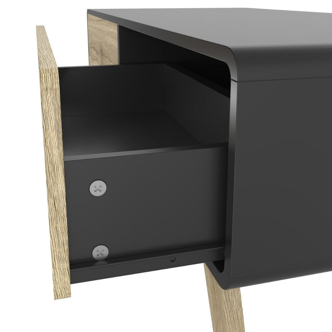 Bestar Alhena - 48W coffee table in uv black oak and sand brown