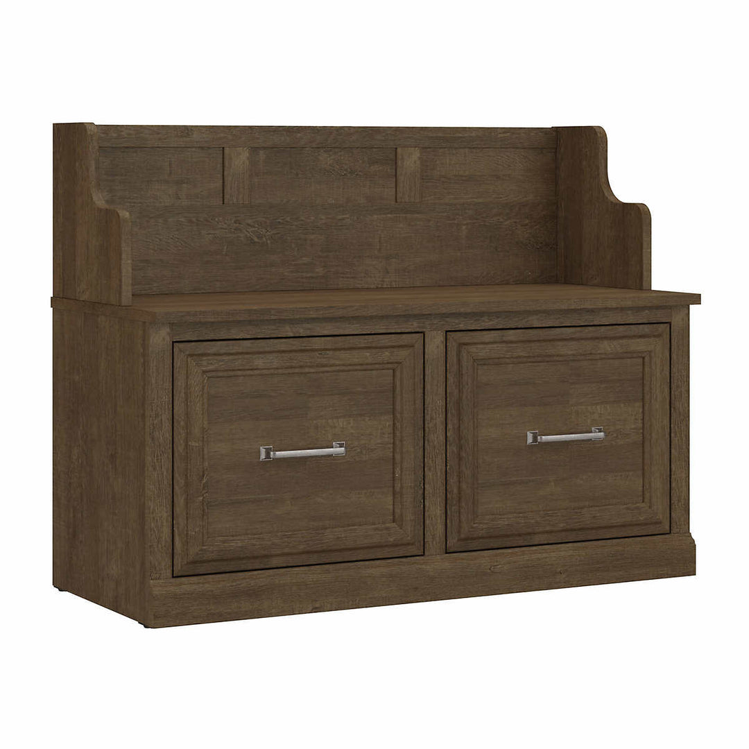 Bush Woodland Shoe Storage Bench with Doors