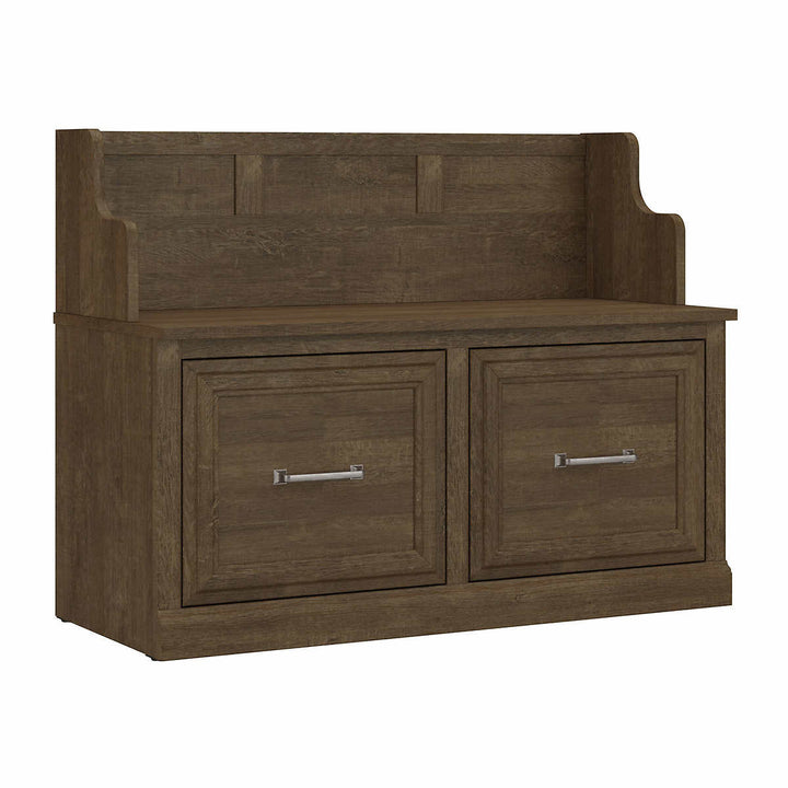 Bush Woodland Shoe Storage Bench with Doors