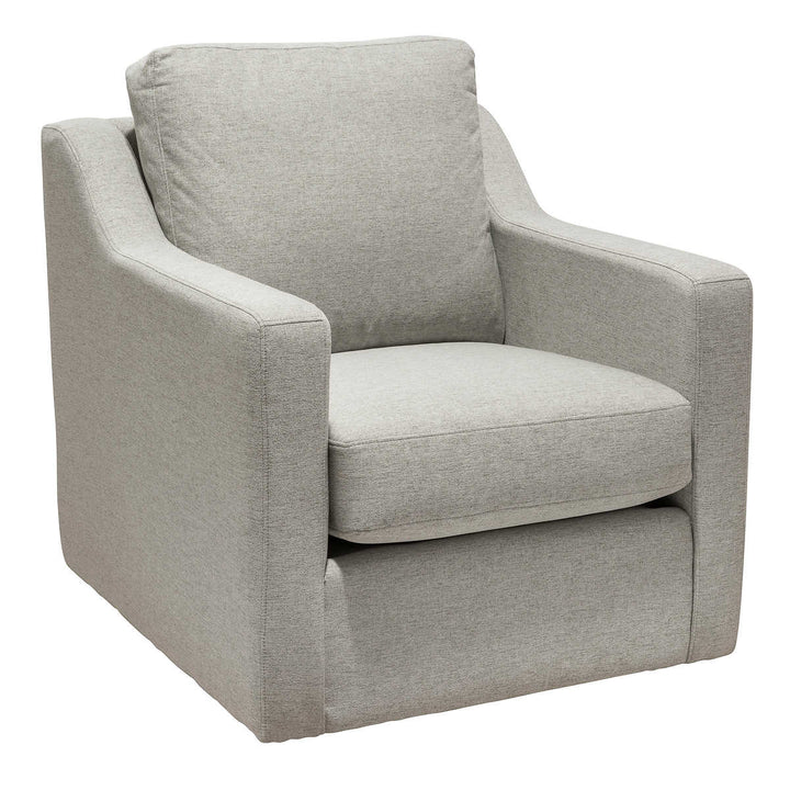 Minhas Laurent Smoke Fabric Swivel Chair