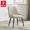 Gemini - Chaises de salle à manger en tissu, paquet de 2