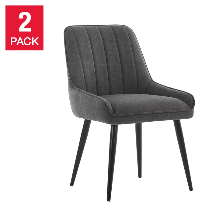Gemini - Chaises de salle à manger en tissu, paquet de 2