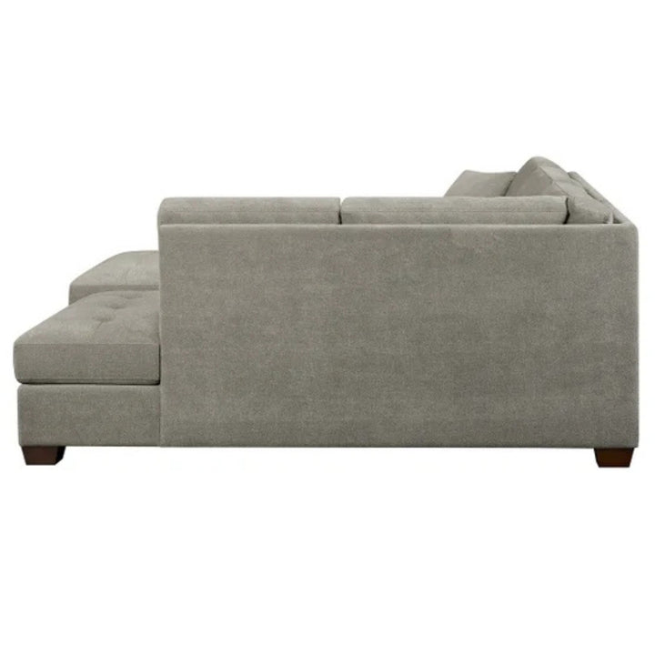 Thomasville Miles - Sectionnel en tissu 3 pièces à présentation droite avec pouf de rangement