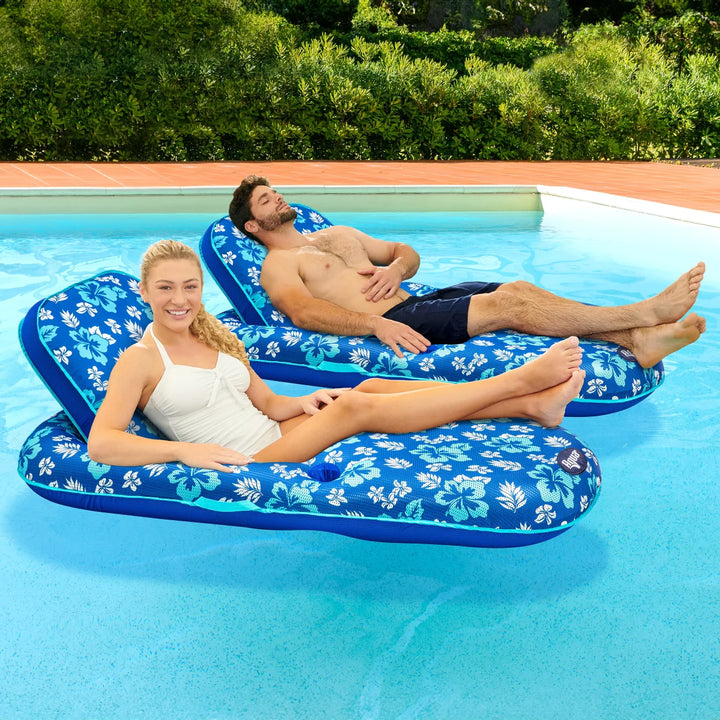 Aqua Inflatable Pool Float Lounge - 2-Pack