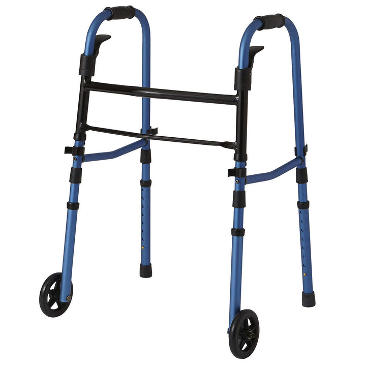 Medline Folding Walker with 5” Wheels