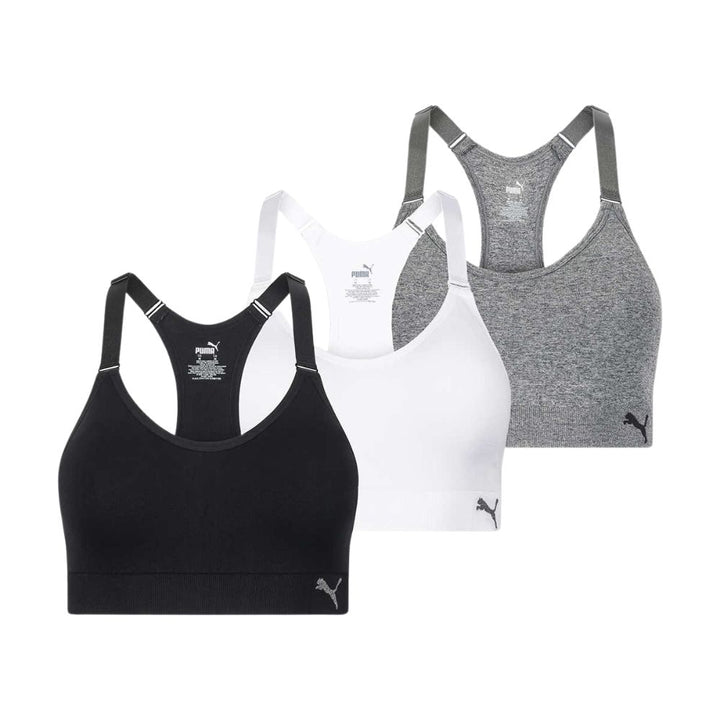 Puma - Soutien-gorge de sport, paquet de 3
