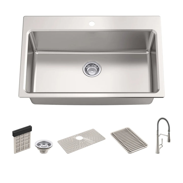 Kohler - Évier à double montage simple Pro Function avec station de travail