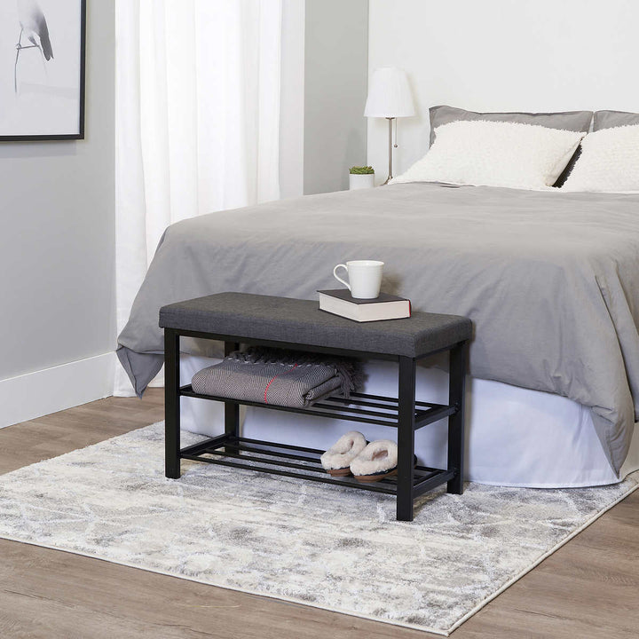 Neatfreak - Upholstered Fabric Shoe Storage Bench
