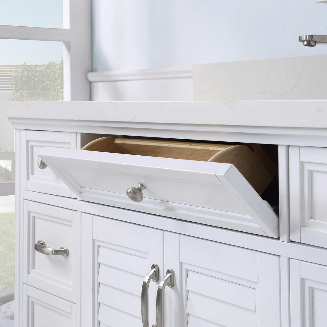 Northridge Home - Meuble-lavabo Augusta de 48 po à portes réversibles à persienne