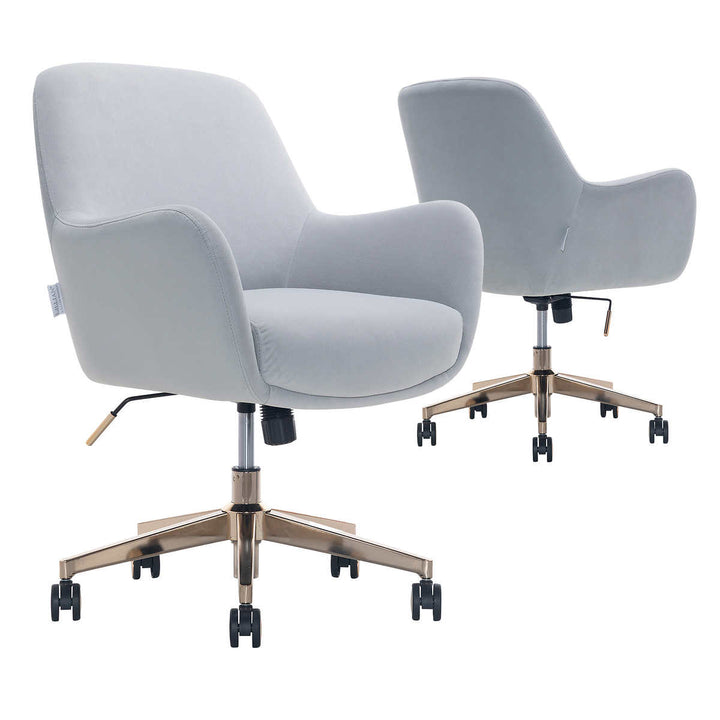 Lillian August Elyse - Fauteuil de bureau en tissu en velours
