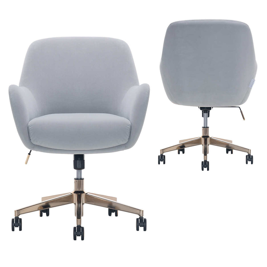 Lillian August Elyse - Fauteuil de bureau en tissu en velours