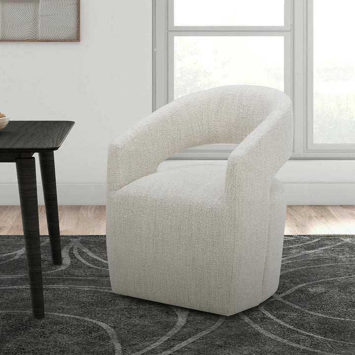 Gilman Creek Kaya Fabric Dining Chair with Casters